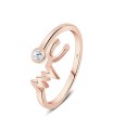 Wavy pulse Shaped CZ Crystal Silver Ring NSR-4100